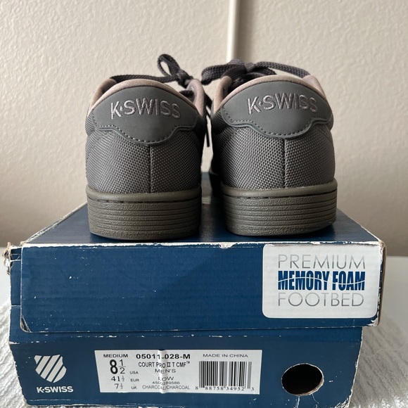 K-Swiss Men's Dark Gray Sneakers - Picture 4 of 5